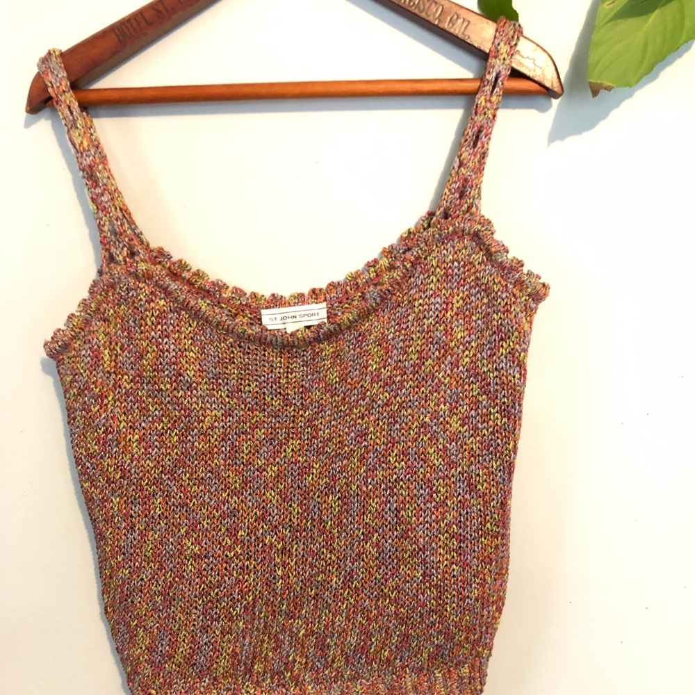 St. John Sport Multicolor Knit Tank Size Medium